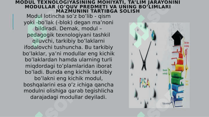 MODULLI O’QITISH TEXNOLOGIyalari 3