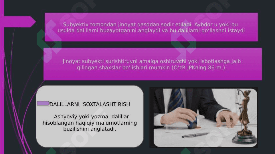 Odil sudlovga qarshi jinoyatlar 6