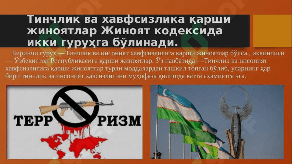 Tinchlik va insoniyat xavfsizligiga qarshi jinoyatlar 3