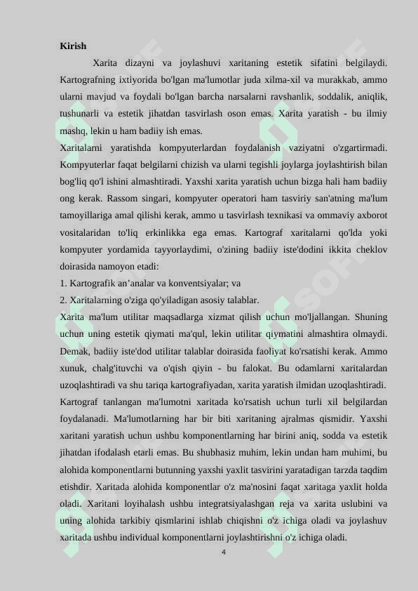 Xaritalarni loyihalash tuzish va nashr qilish 4
