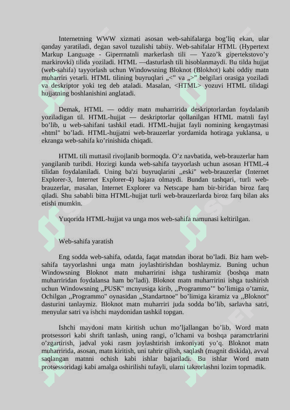 HTML haqida tushuncha 2