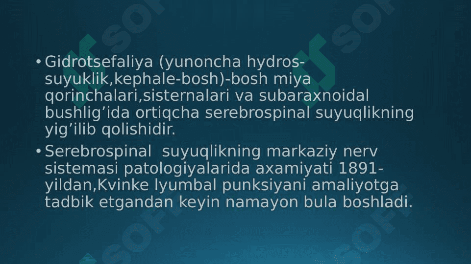 Gidrosefaliya tug`ma kasalligi haqida 4