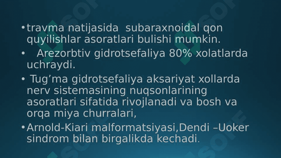 Gidrosefaliya tug`ma kasalligi haqida 8