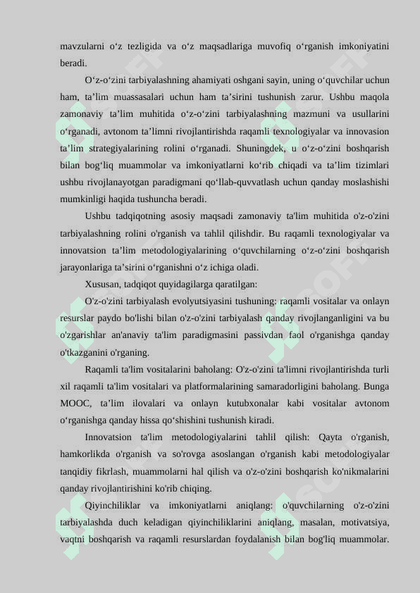 Qoldiqli bo'lishni o'rgatishda o'quvchilarni o'z-o'zini nazorat qilishga o'rgatish 8