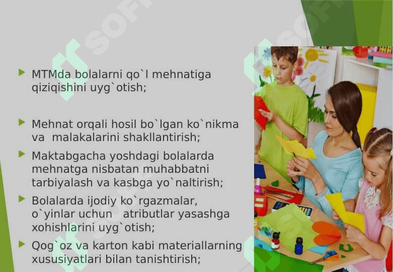 Maktabgacha ta’lim tashkilotida sahnalashtirish faoliyatining vazifalari 5