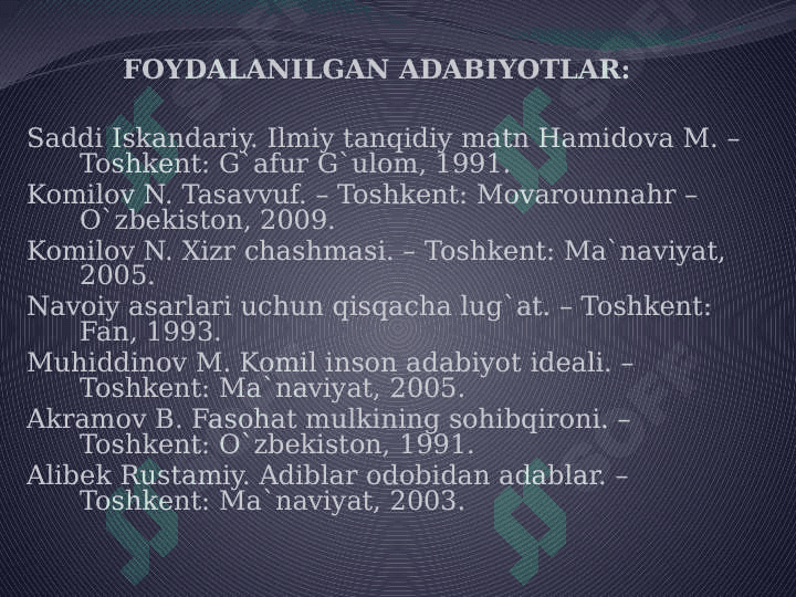 Alisher Navoiyning  “Saddi Iskandariy”   dostoni 4