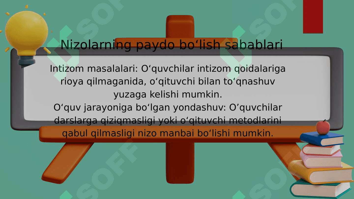 Oʻqtivchi va oʻquvchi oʻrtasidagi nizolarning oʻziga xos xususiyarlari 4