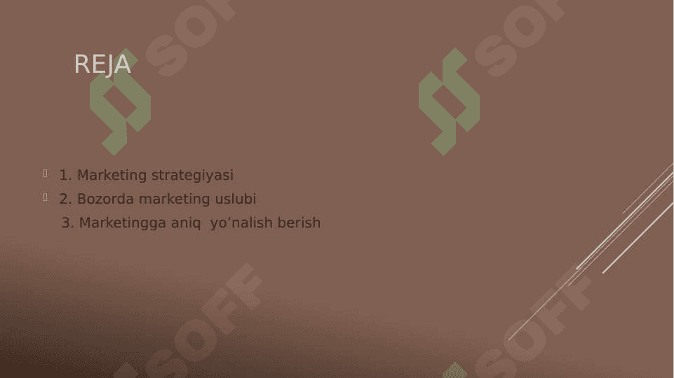 Marketing strategiyalarining nazariy va uslubiy jihatlari 2