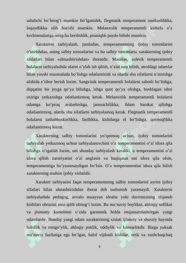 Xarakter xislatlari va uning tiplari 6