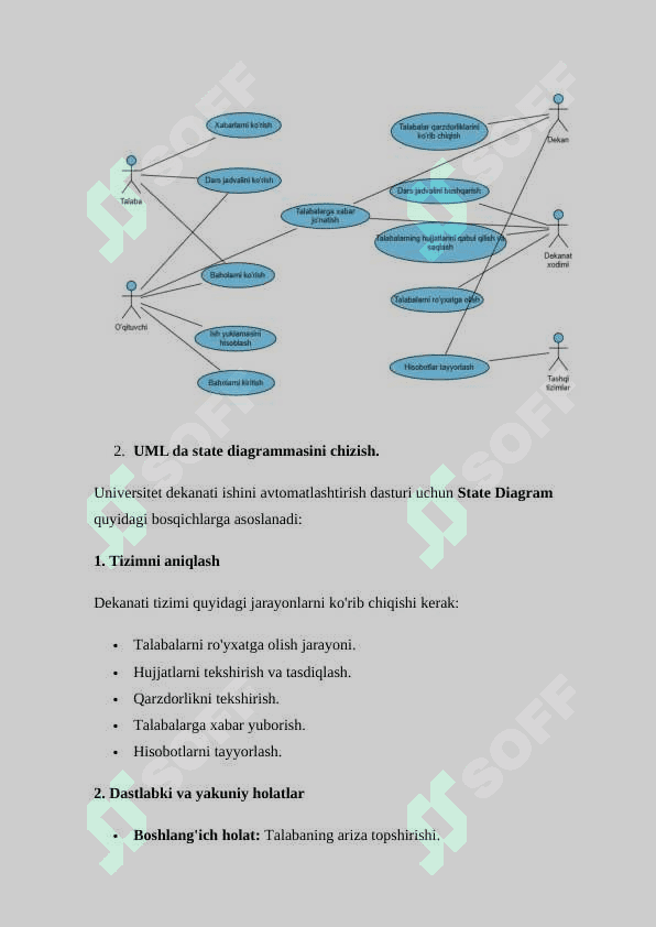 Universitet dekanati ishini avtomatlashtirish dasturini ishlab chiqish 4