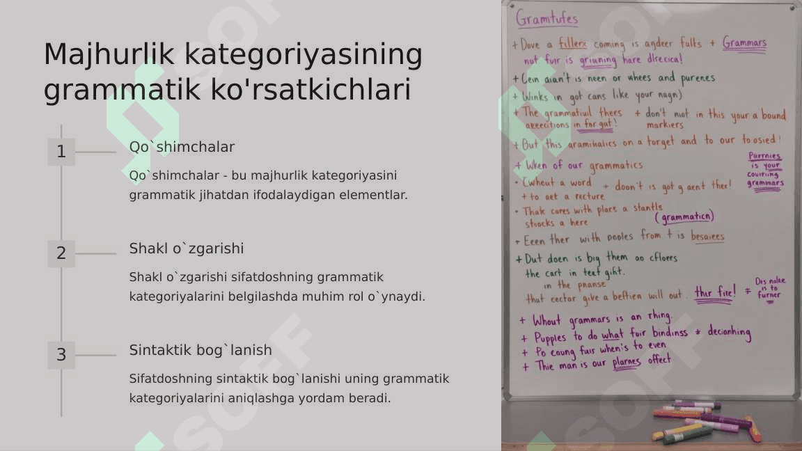 Anatomik va gistalogik nomenklaturalarida qo'llaniladigan otgan zamon sifatdoshining majhurlik nisbati. (sercumflexsus-egilgan, perfarantus-teshilgan) 8
