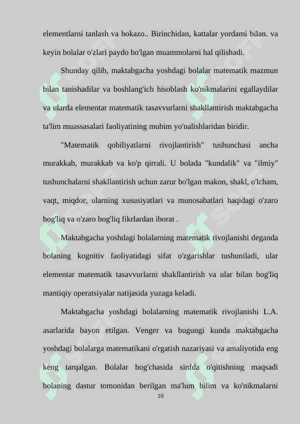 Maktabgacha  yoshdagi bolalarda elementar matematik tasavvurlarni shakllantirish metodikasi 8