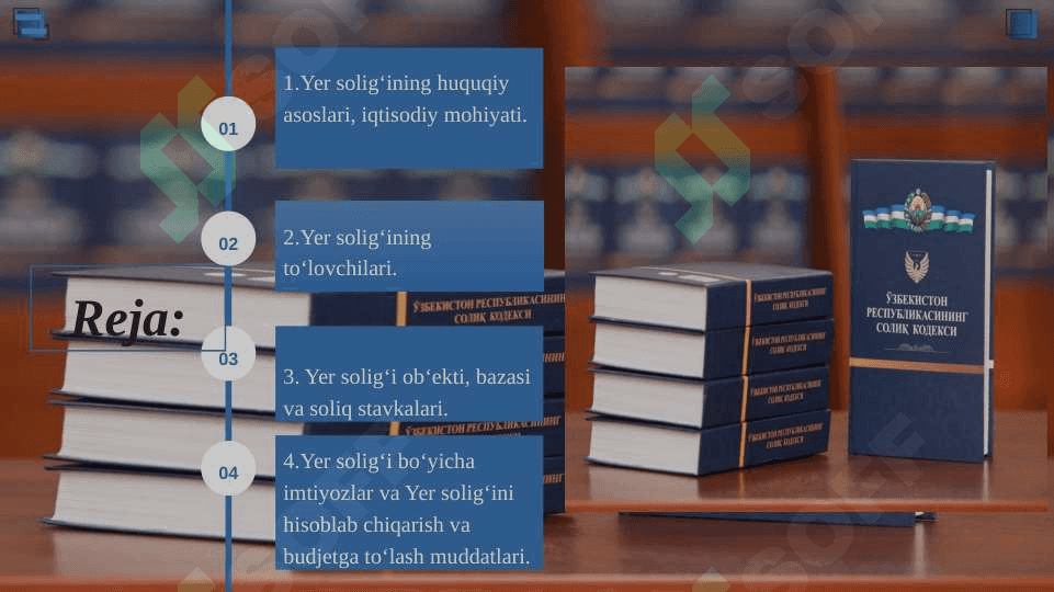 Yuridik shaxslardan olinadigan yer solig'i 2