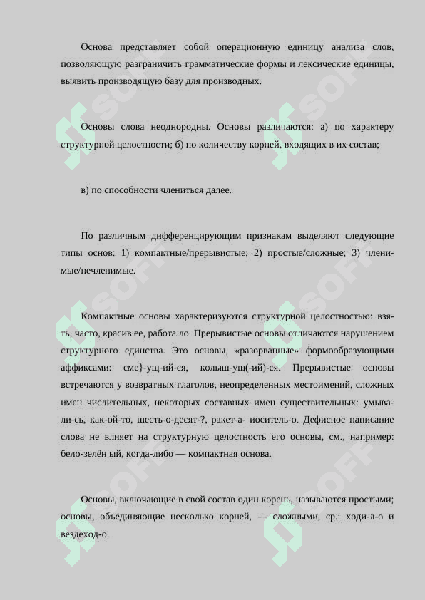 Типы основ в русском языке 3