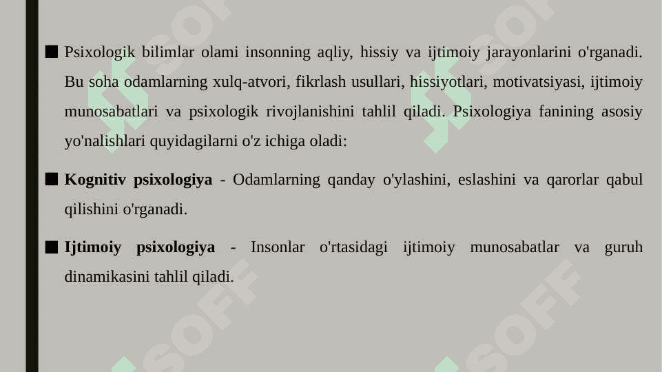 Psixologik bilimlar olami 3