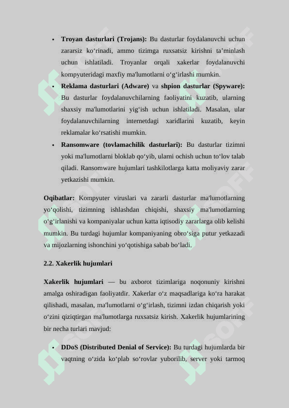 Axborot xavfsizligining asosiy tushunchalari 8