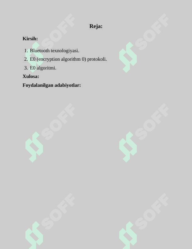 Bluetooth texnologiyada foydalanilgan xavfsizlik protokoli 2