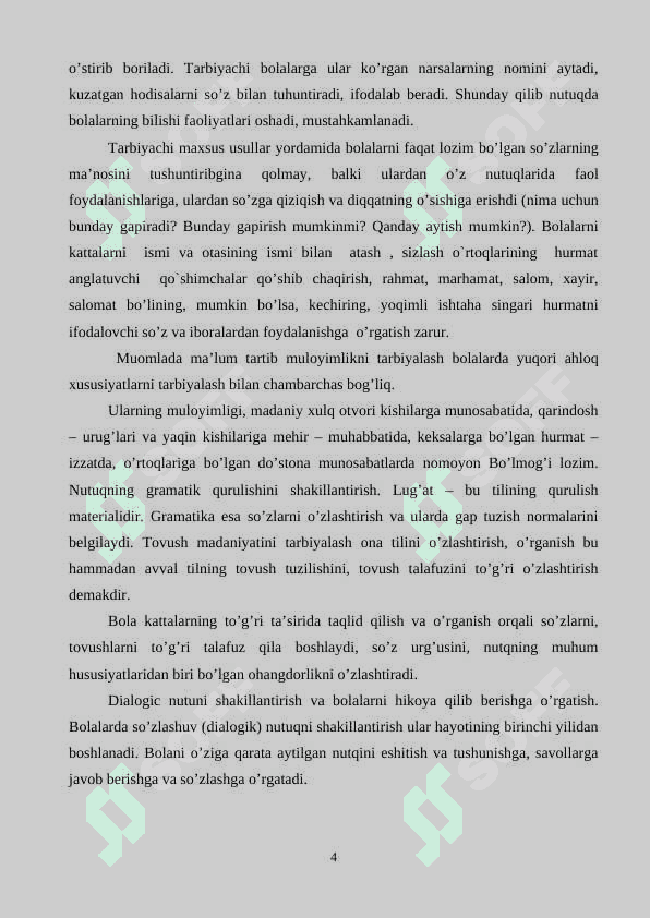 Oʻqituvchi nutqiga qoʻyiladigan talablar 4