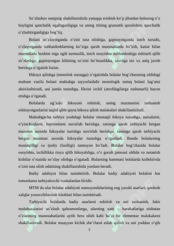 Oʻqituvchi nutqiga qoʻyiladigan talablar 5