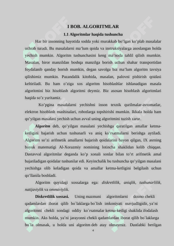 Fibonachchi sonlarini hosil qilishda samarali algoritmlar 4