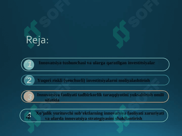 Innovatsiya faoliyatini moliyalashtirish 2