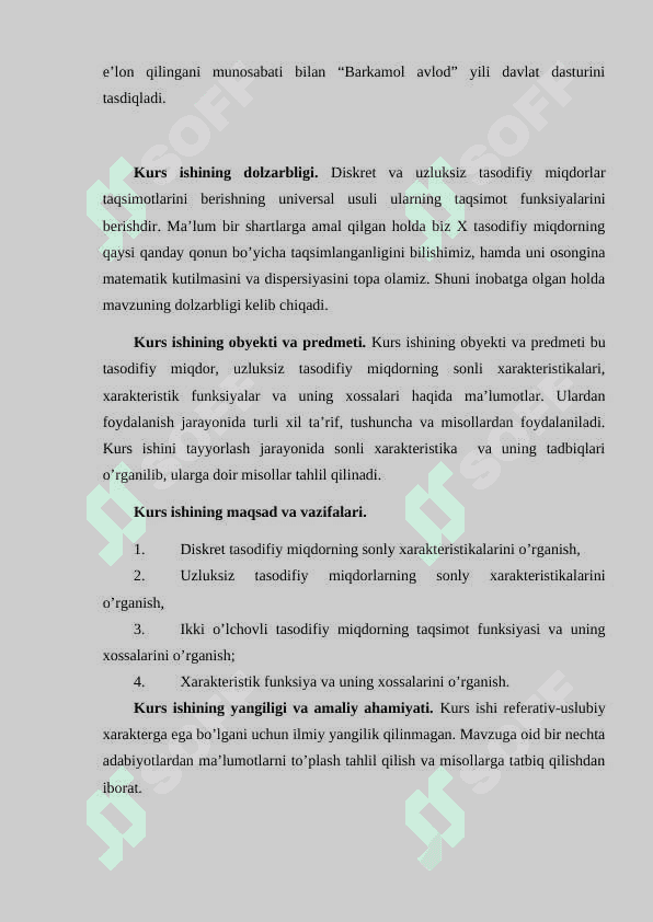 Xarakteristik funksiyalar ta’rifi va asosiy xossalari. 5