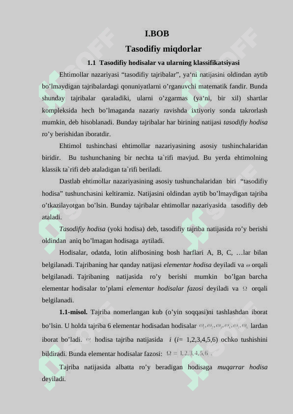 Bernulli tasodifiy miqdorlarning ketma-ketligi 5