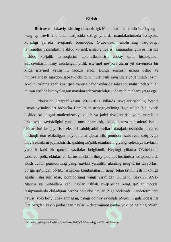 Bahorgi muddatda plyonka qoplami  issitilmaydigan issiqxonalarda pomidor yetishtirish texnologiyasi 3