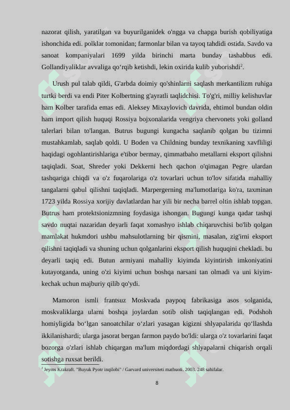 PYOTR I Hukumronlik yillari 8