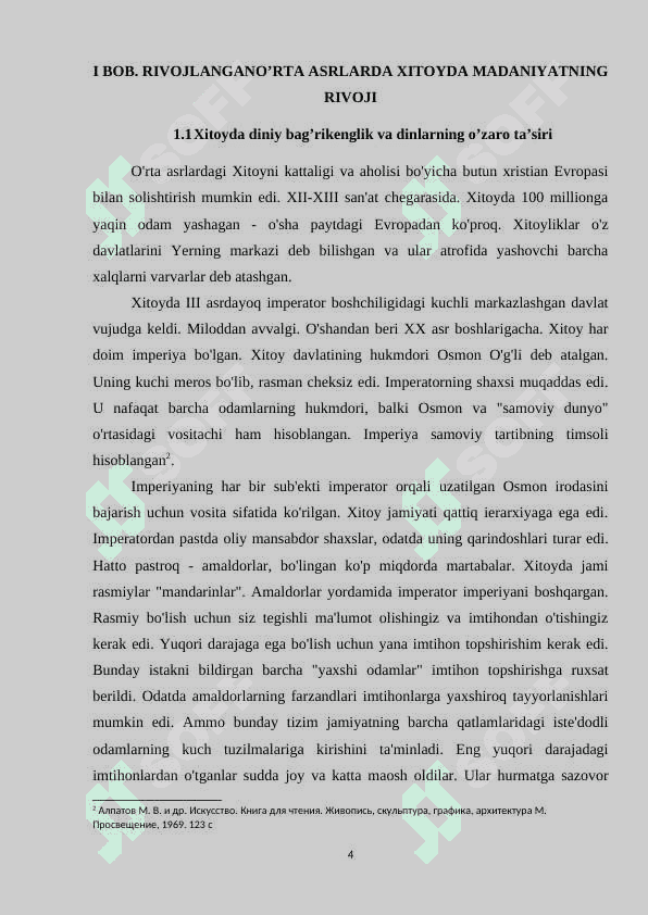 Rivojlangan o'rta asrlarda Xitoy madaniyati 4