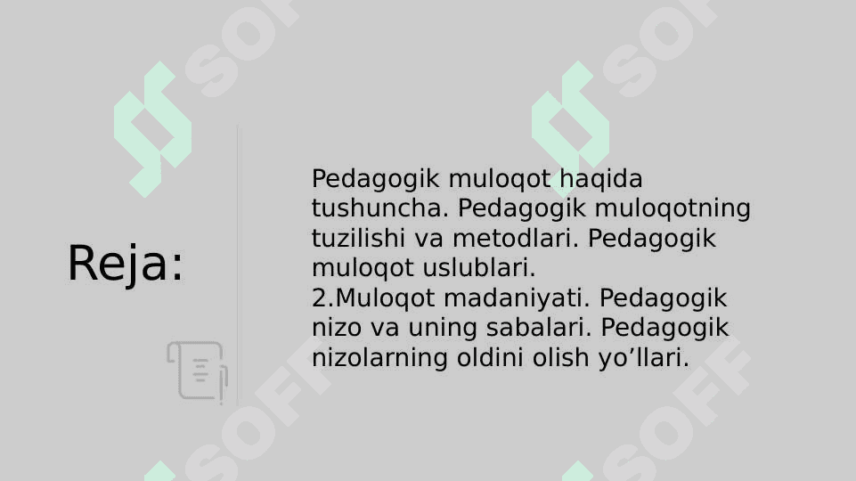 O’QITUVCHI FAOLIYATIDA MUOMALA MADANIYATI VA PSIXOLOGIYASI 2