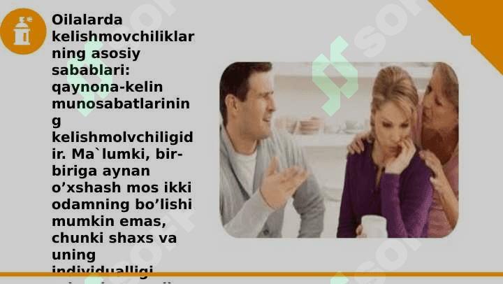 Oilaviy mojarolar va ularning sabablari. 7
