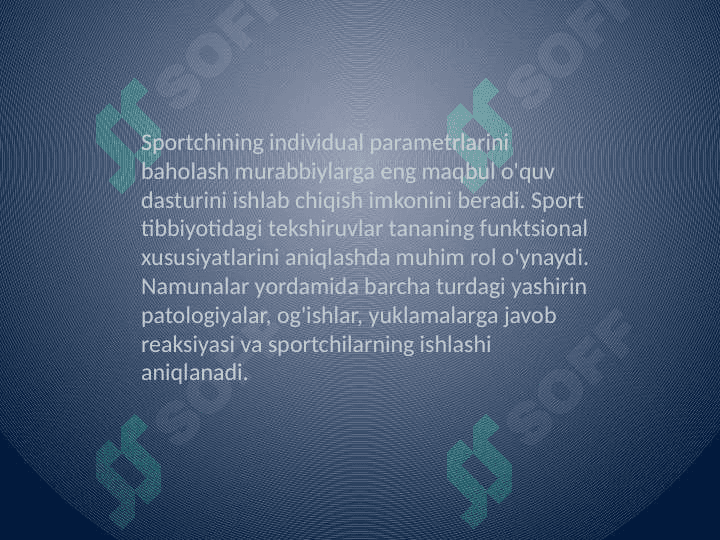 Sport tibbiyotida qo'llaniladigan funksional                          tekshiruvlar 2