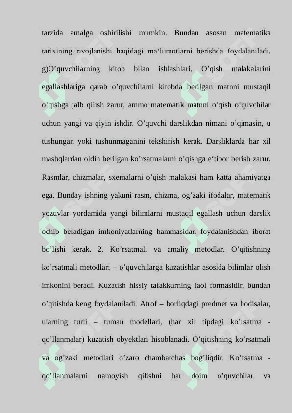 Boshlang‘ich sinflarda matematika o’qitish metodlari. 4