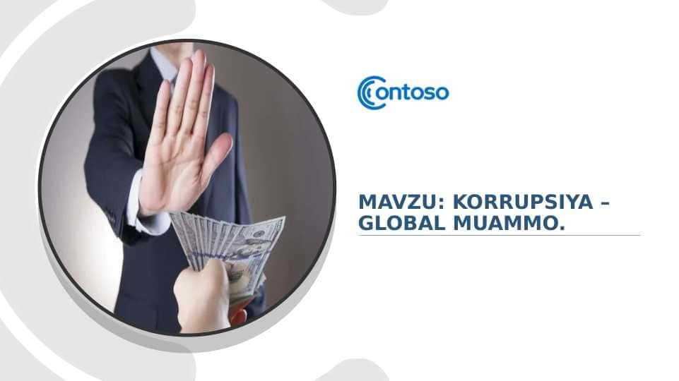 Korrupsiya – Global muammo.
