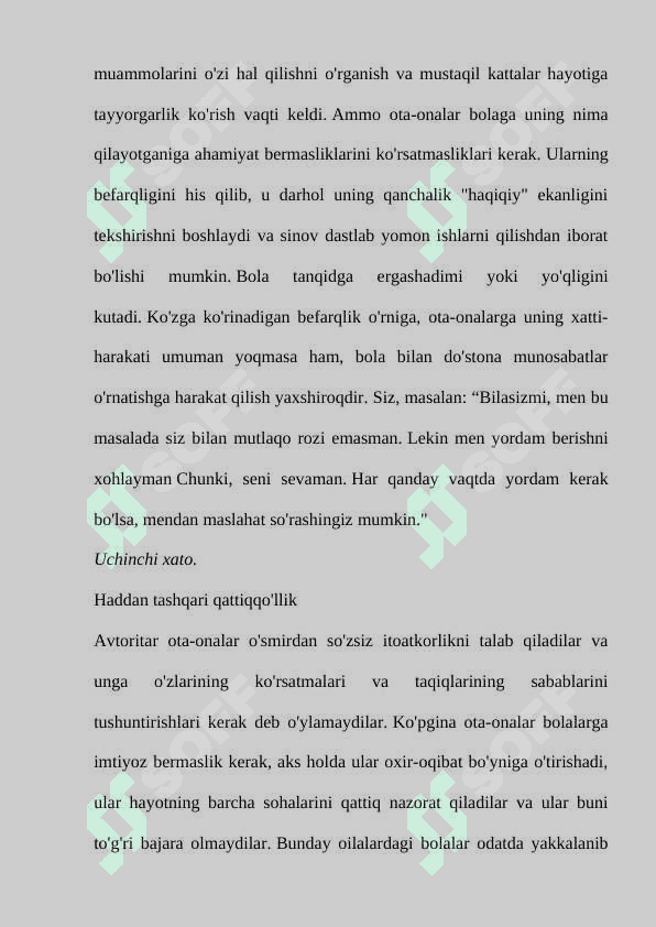 Oila tarbiyasida koʻp uchraydigan xatoliklar va ularni oldini olish 6