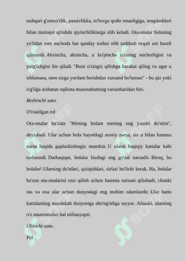 Oila tarbiyasida koʻp uchraydigan xatoliklar va ularni oldini olish 8
