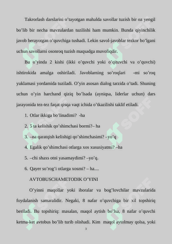 O’QITUVCHILAR KASBIY MAHORATINI SHAKLLANTIRISHDA  METODIK O’YINLARDAN FOYDALANISH 3