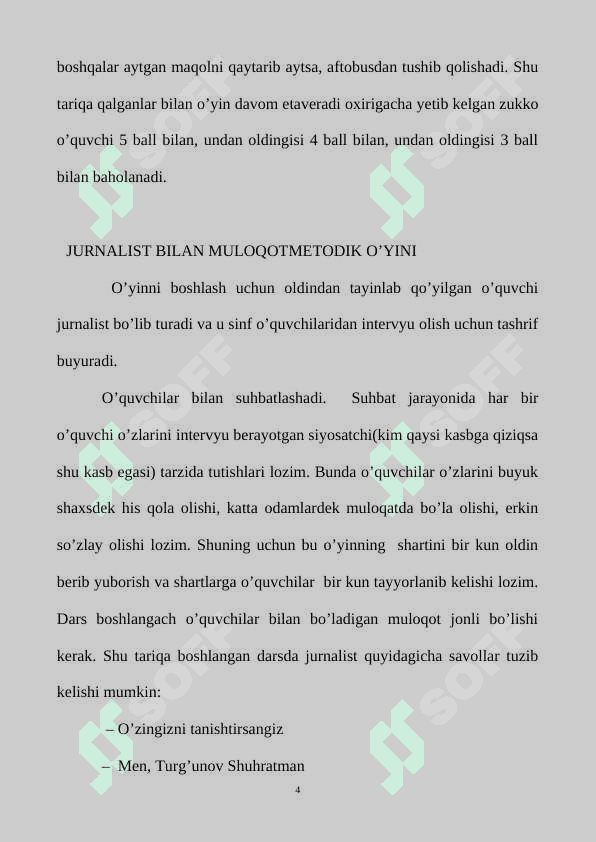 O’QITUVCHILAR KASBIY MAHORATINI SHAKLLANTIRISHDA  METODIK O’YINLARDAN FOYDALANISH 4