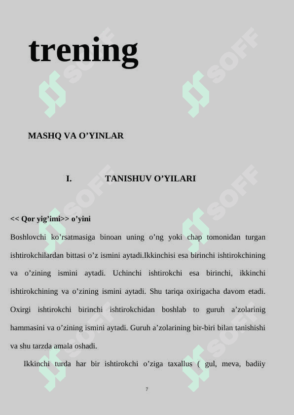 O’QITUVCHILAR KASBIY MAHORATINI SHAKLLANTIRISHDA  METODIK O’YINLARDAN FOYDALANISH 7