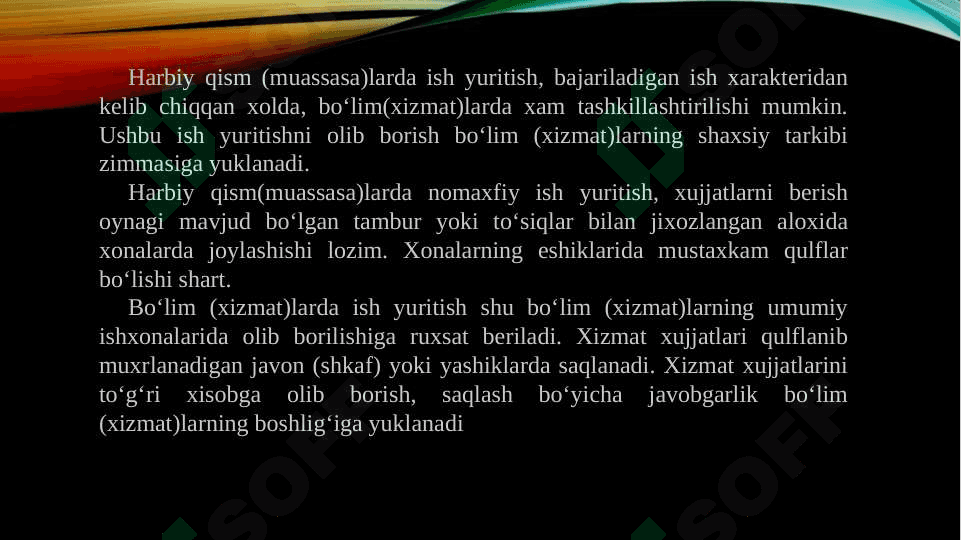 Armiyada ish yuritishning asosiy qoidalari 3