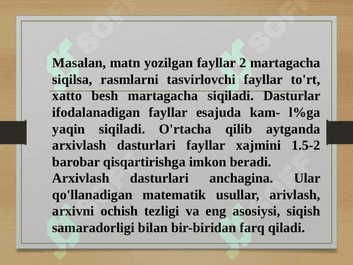 Arxivlashtirish dasturlari. 3
