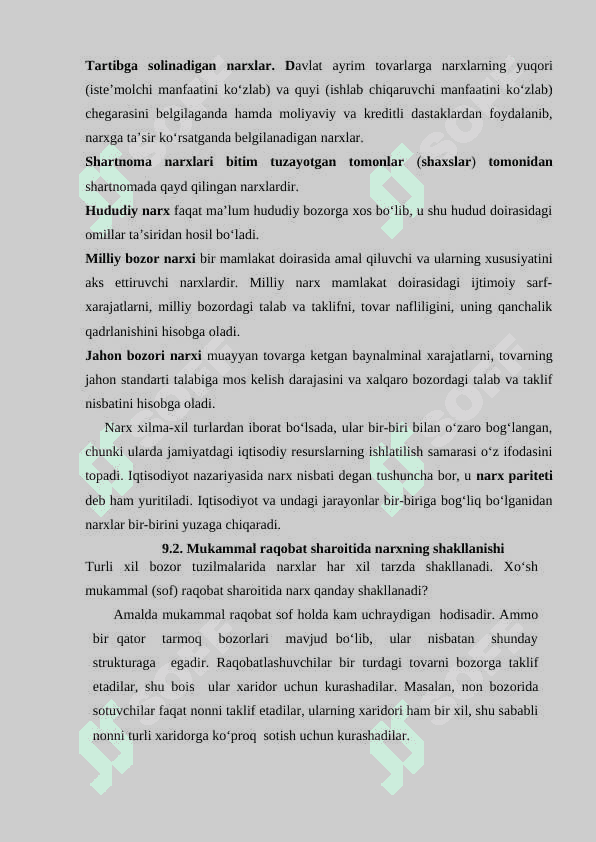 RAQOBAT VA BOZOR NARXLARINI SHAKLLANISHI 3