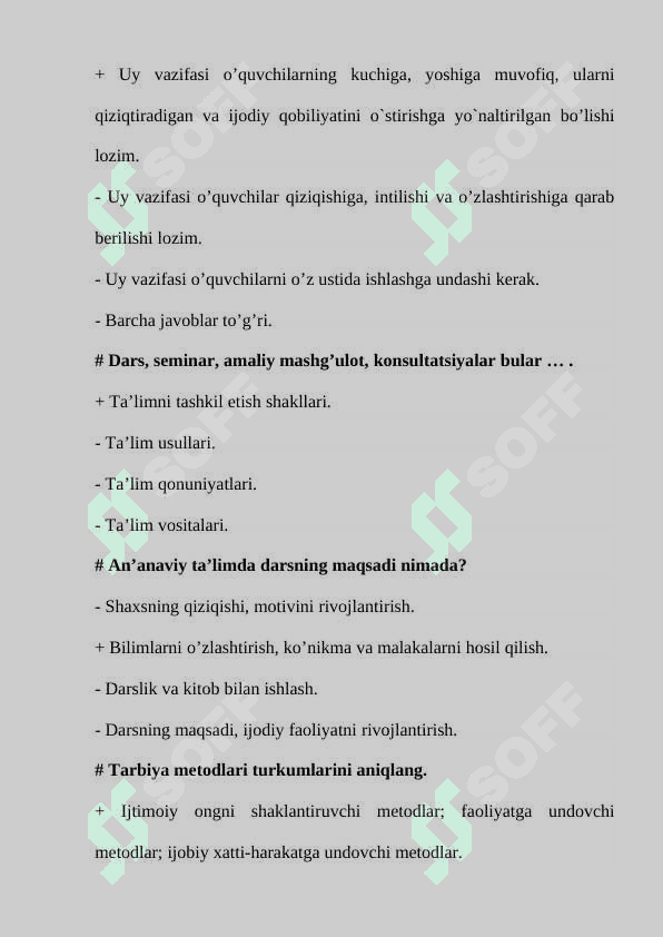 TEST yakuniy 200 Umumiy pedagogika 1-semestr javobi bilan 5