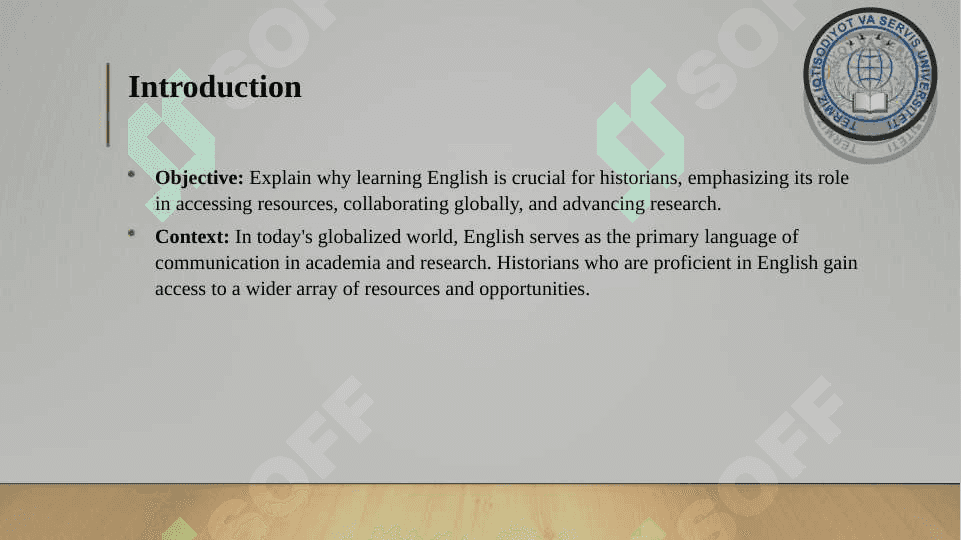The Importance of learning english for historians 2