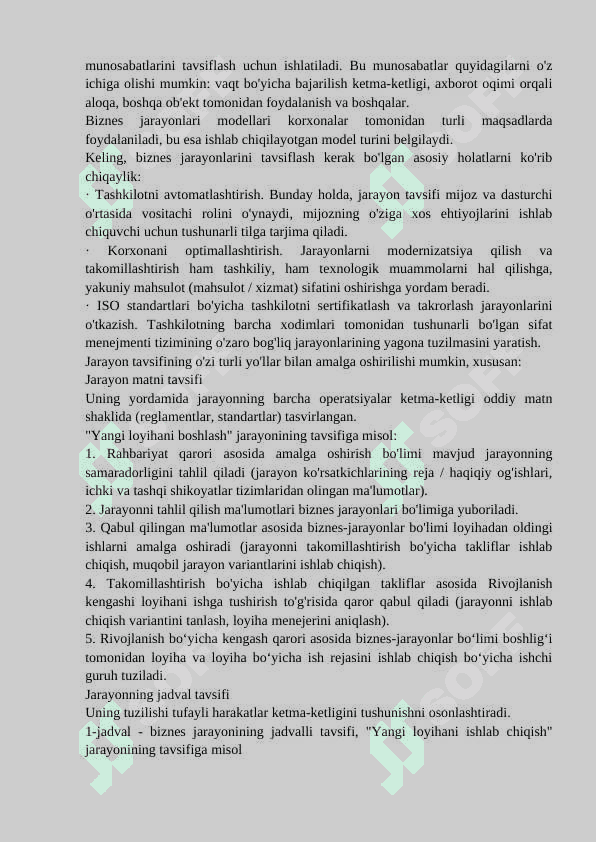 BIZNES JARAYONI TADQIQOTLAR MODELLARI 4