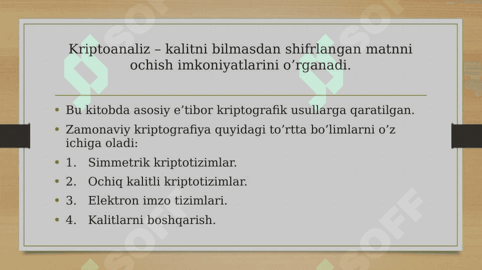 AXBOROTLARNI KRIPTOGRAFIK HIMOYALASH USULLARI 4