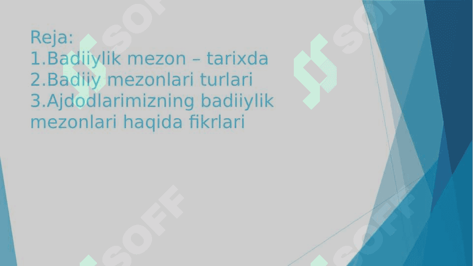 Badiiylik mezonlari 2