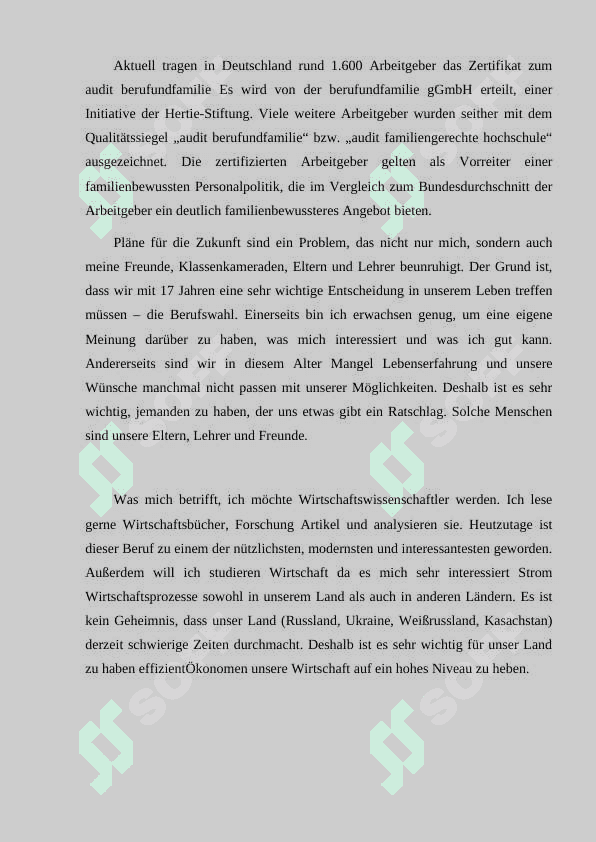 Berufe und Familie. Mein zukünftiger Beruf. 2