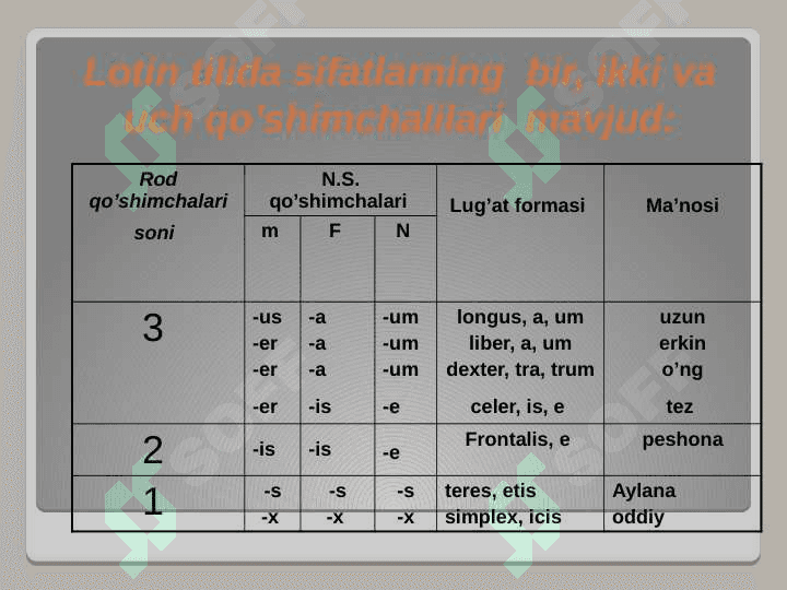 Sifat so’z turkumi va uning grammatik kategoriyalari. Moslashgan aniqlovchi ishtirokida anatomik terminlar 4